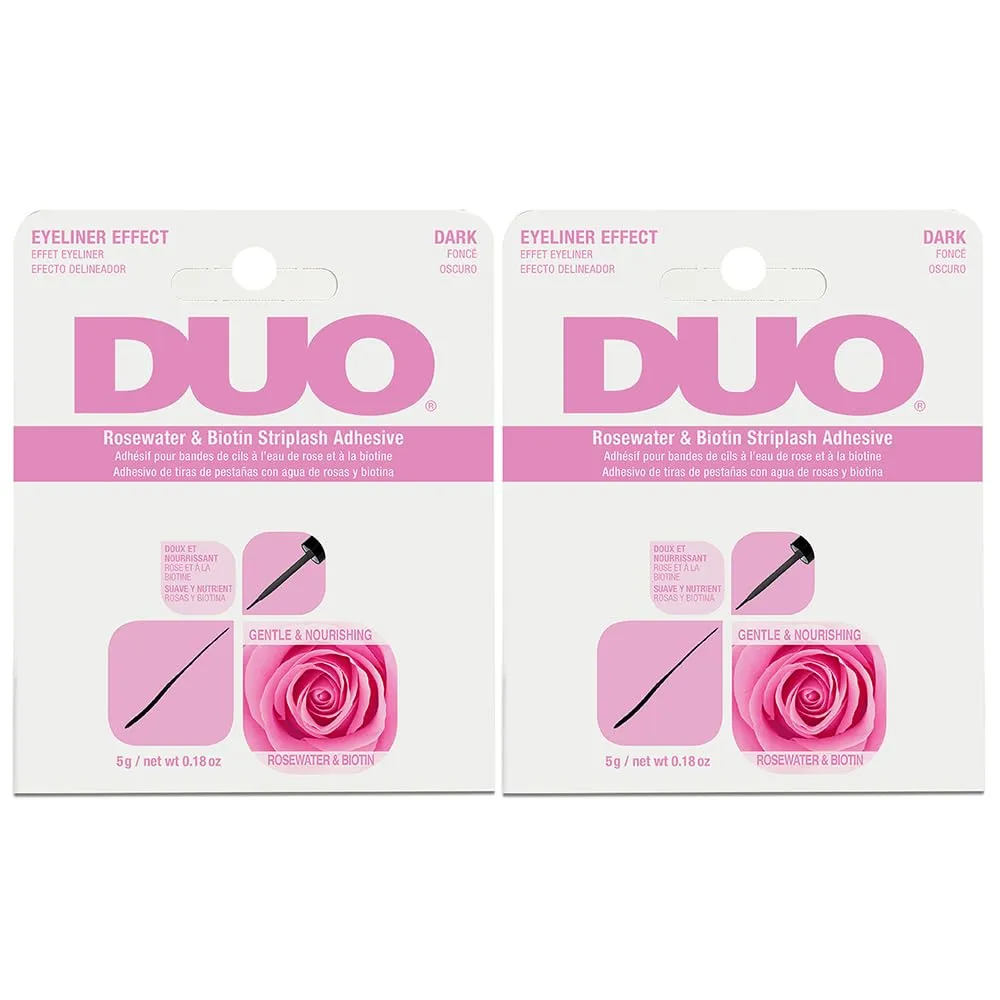 DUO® Rosewater & Biotin Striplash Adhesive - Dark 5 g/net wt 0.18 oz, 2-Pack