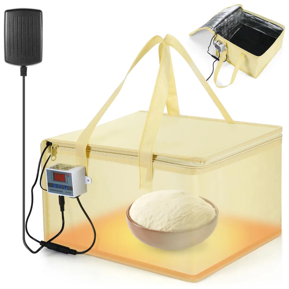 Baderke Versatile Dough Proofer with Heater Bread Proofer Warming Box and Mat Sourdough starter for Fermenting Precise Temperature for Making Bread Pizza Baking Yogurt Kombucha