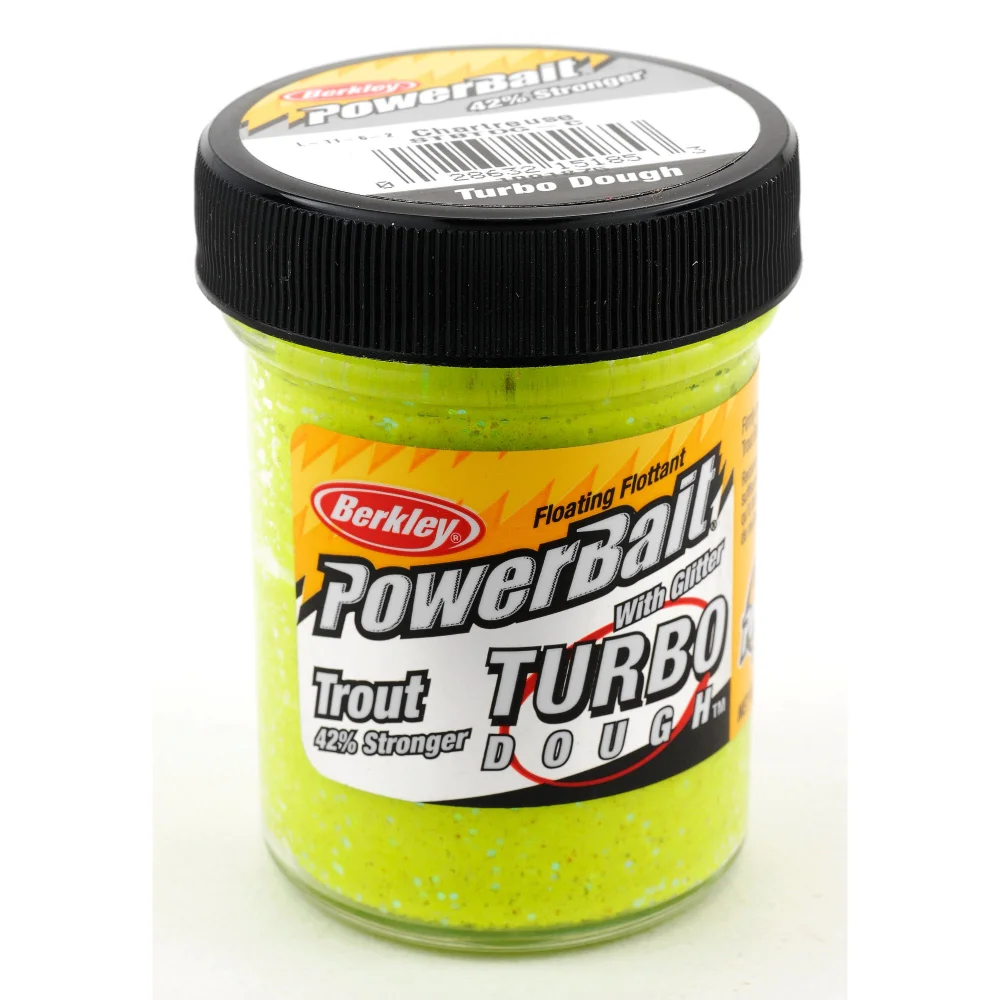 Berkley PowerBait® Glitter Turbo Dough®, Chartreuse, 1.75-Ounce