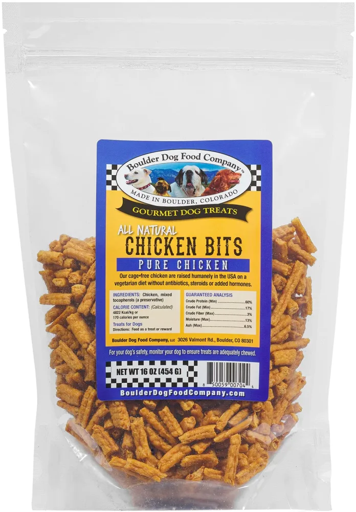 Chicken Bits: Pure Chicken Dog Treats - All Natural Treats for Dogs. Vet Approved, Limited Ingredients, Grain Free, Healthy & Nutritious Treats for Dogs (Chicken, 16oz)