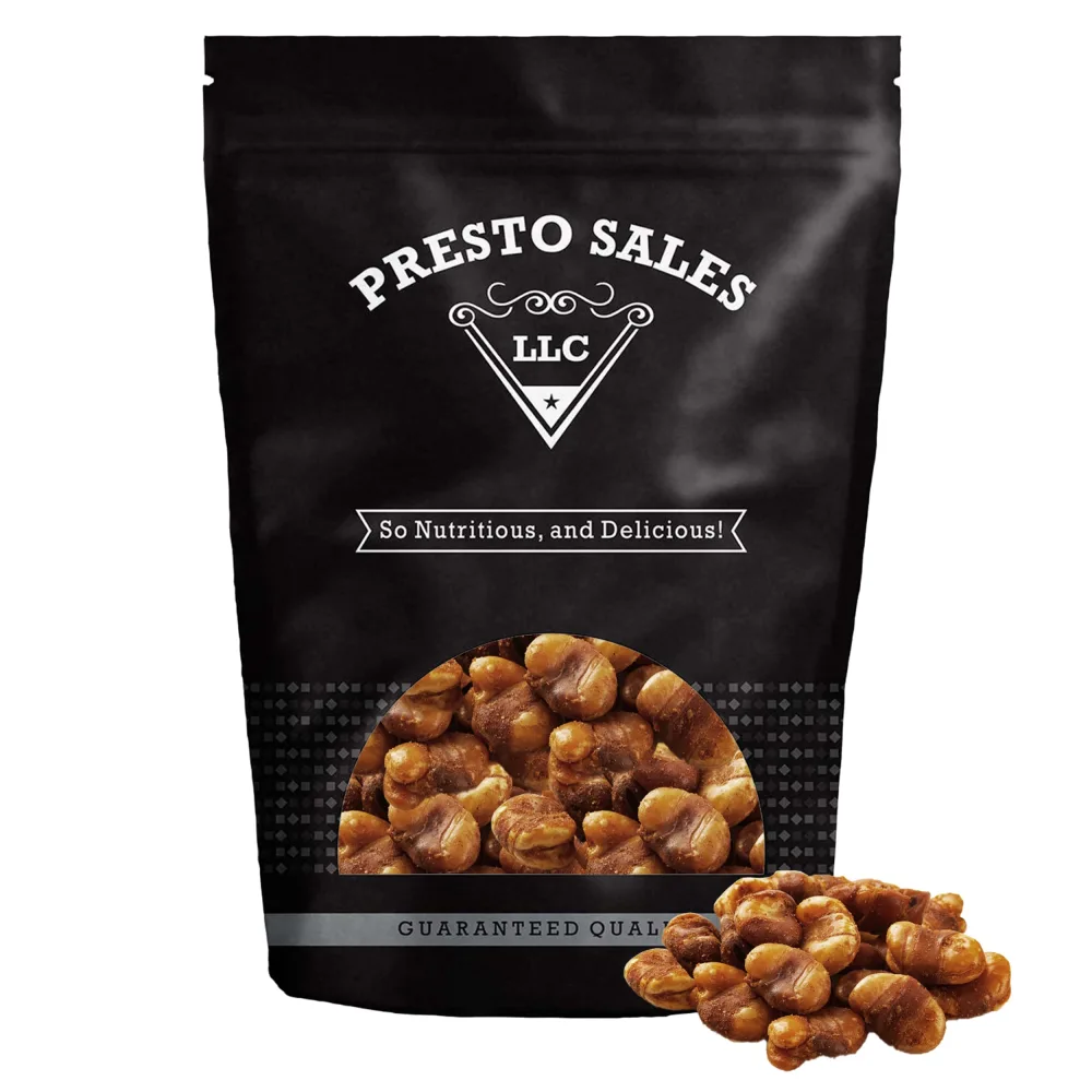 Presto Sales Fava/Broad Beans Ready to eat, 32 oz | Spicy Roasted Salted, Low Sugar, Low Fat | Fresh Super Snack for your bean bag, On-The-Go | Packed in a 2 lbs Resealable Pouch Bag