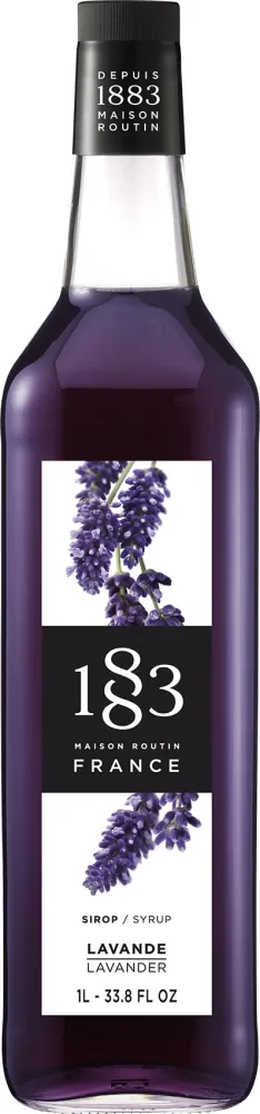 1883 Lavender Syrup - Flavored Syrup for Coffee, Cocktails, and Iced Beverages - Made in France | Premium Glass Bottle 1 Liter