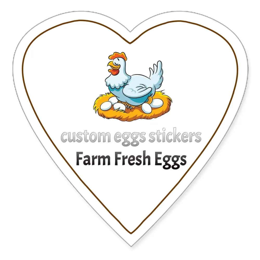 Hookahsun 2，2.5，3，3.5，4Inch Custom Carton Stickers Labels for Chicken, Personalized Chicken Egg Carton Packaging Sticker Label (9)