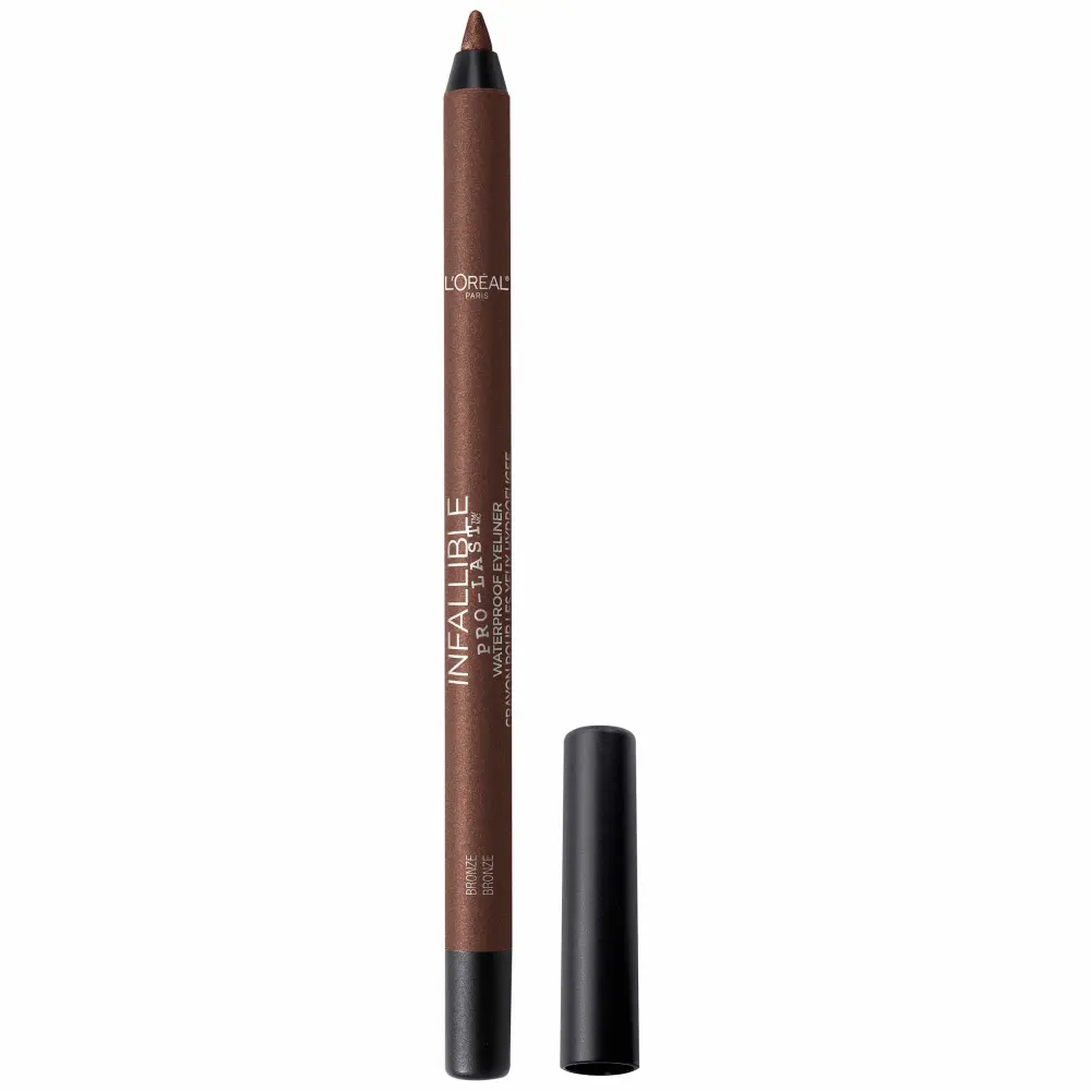 L'Oreal Paris Makeup Infallible Pro-Last Pencil Eyeliner, Waterproof and Smudge-Resistant, Glides on Easily to Create any Look, Bronze, 0.042 oz.