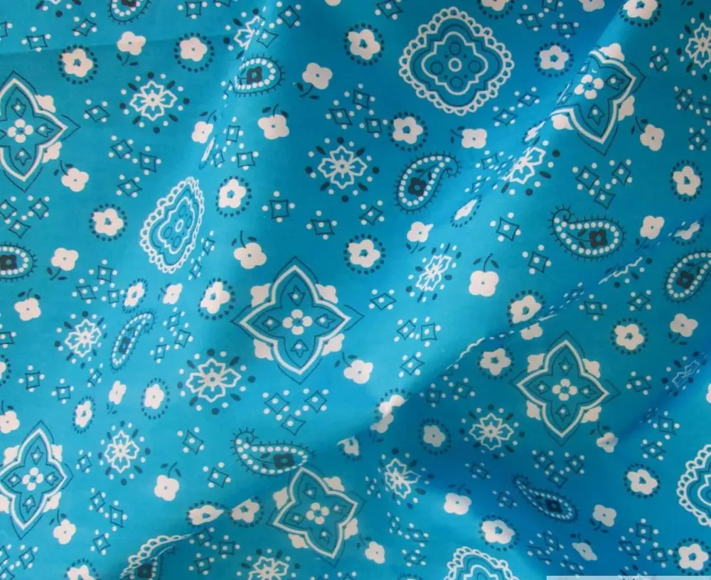 Bandana Print Poly Cotton 58 Inch Wide Fabric