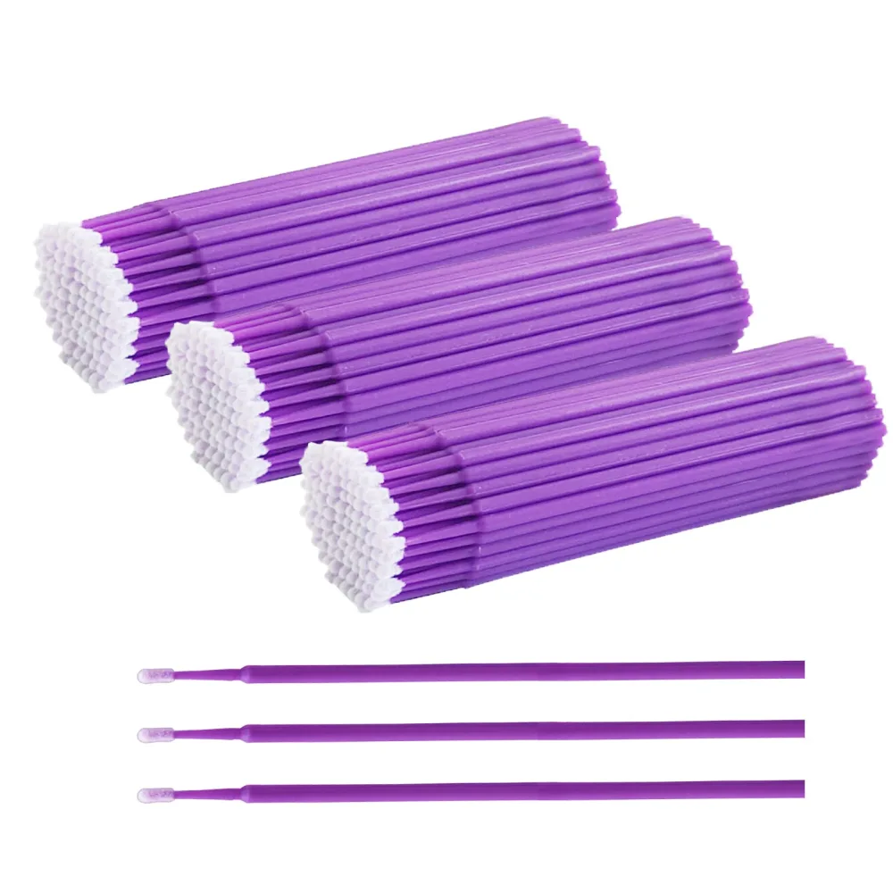 Disposable Micro Applicators Brush for Eyelash and Make up Brushes 1200PCS （Head Diameter: 2.0mm）