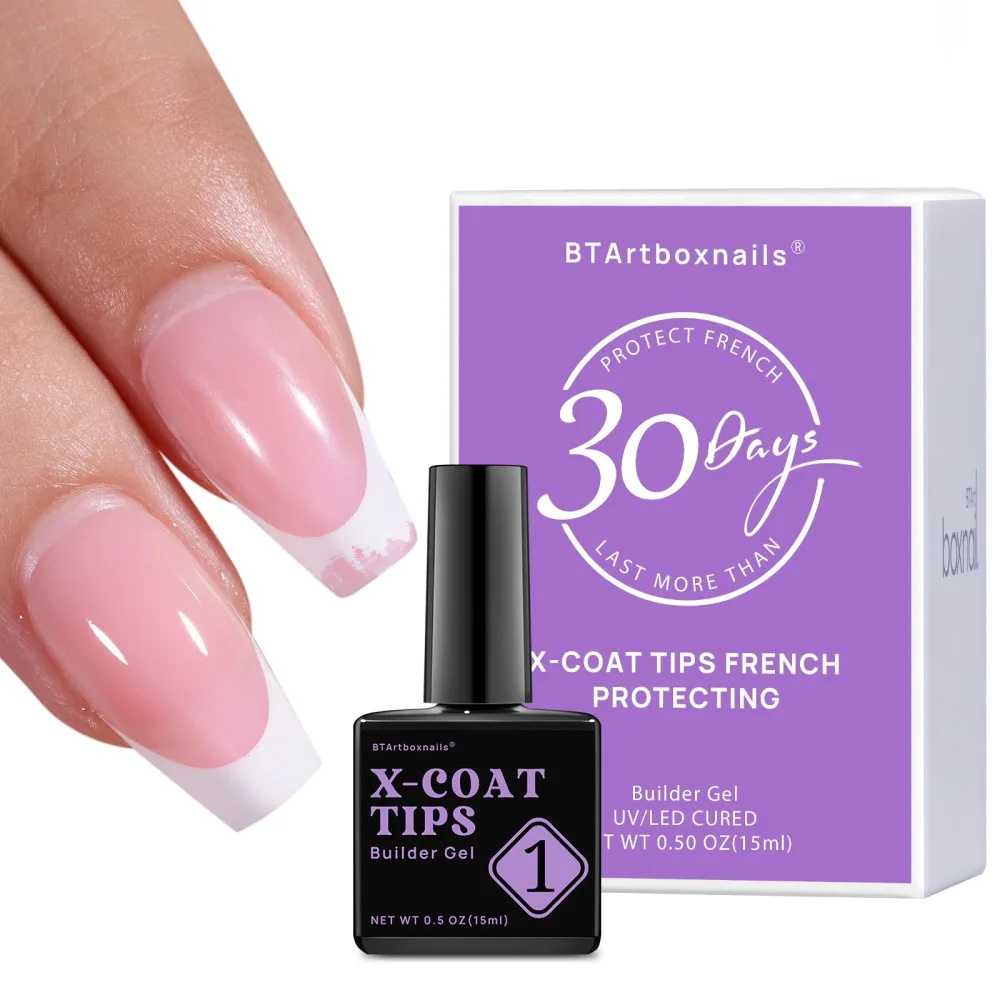 btartboxnails XCOATTIPS Protecting Builder Gel, No Chipping for Salon Effect 30+Days Long-lasting 15ml