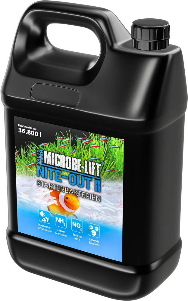 MICROBE-LIFT NITEH64 Nite-Out II Aquarium and Fish Tank Cleaner for Rapid Ammonia and Nitrite Reduction, Freshwater and Saltwater, 64 Ounces