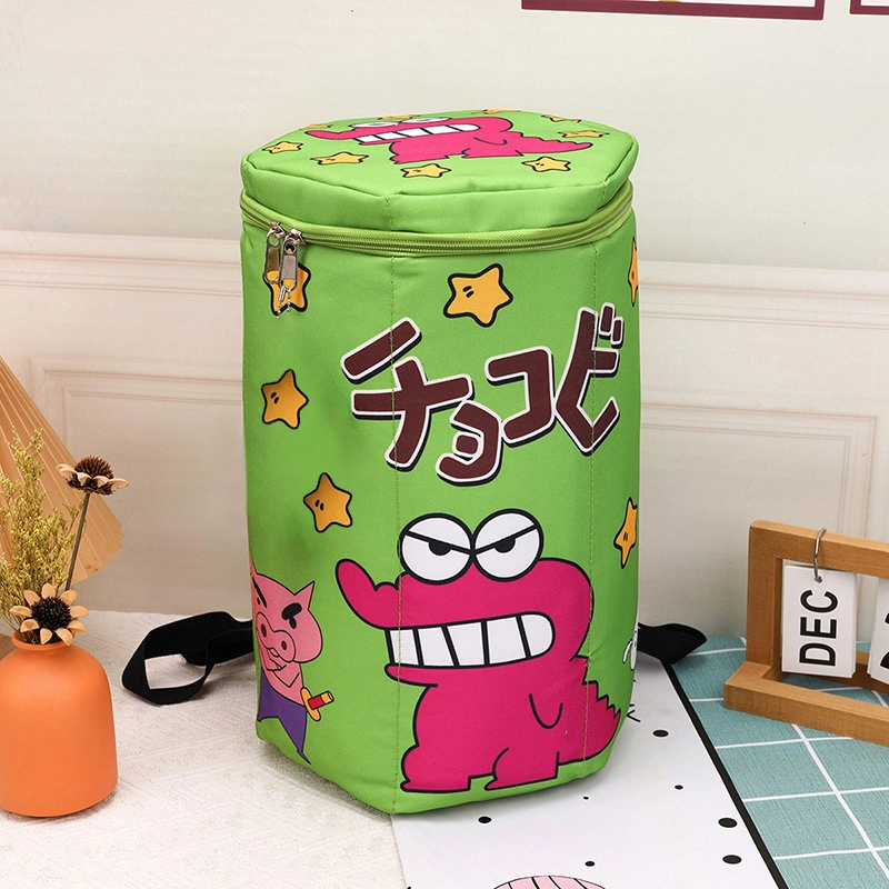 Bucket Backpack Cute Cartoon Print Adjustable Strap Oxford School Bag 