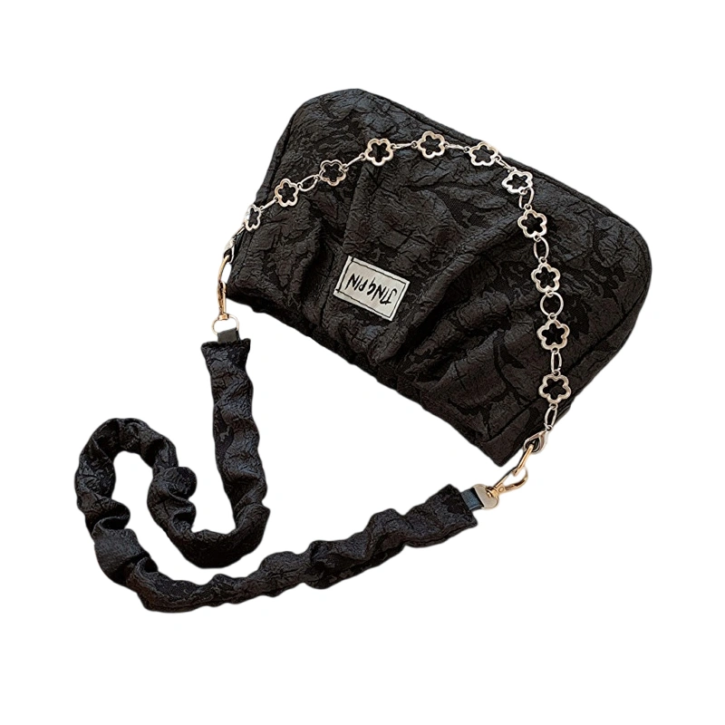 Women Shoulder Bag, Large Capacity Pleated Soft Underarm Bag Purse