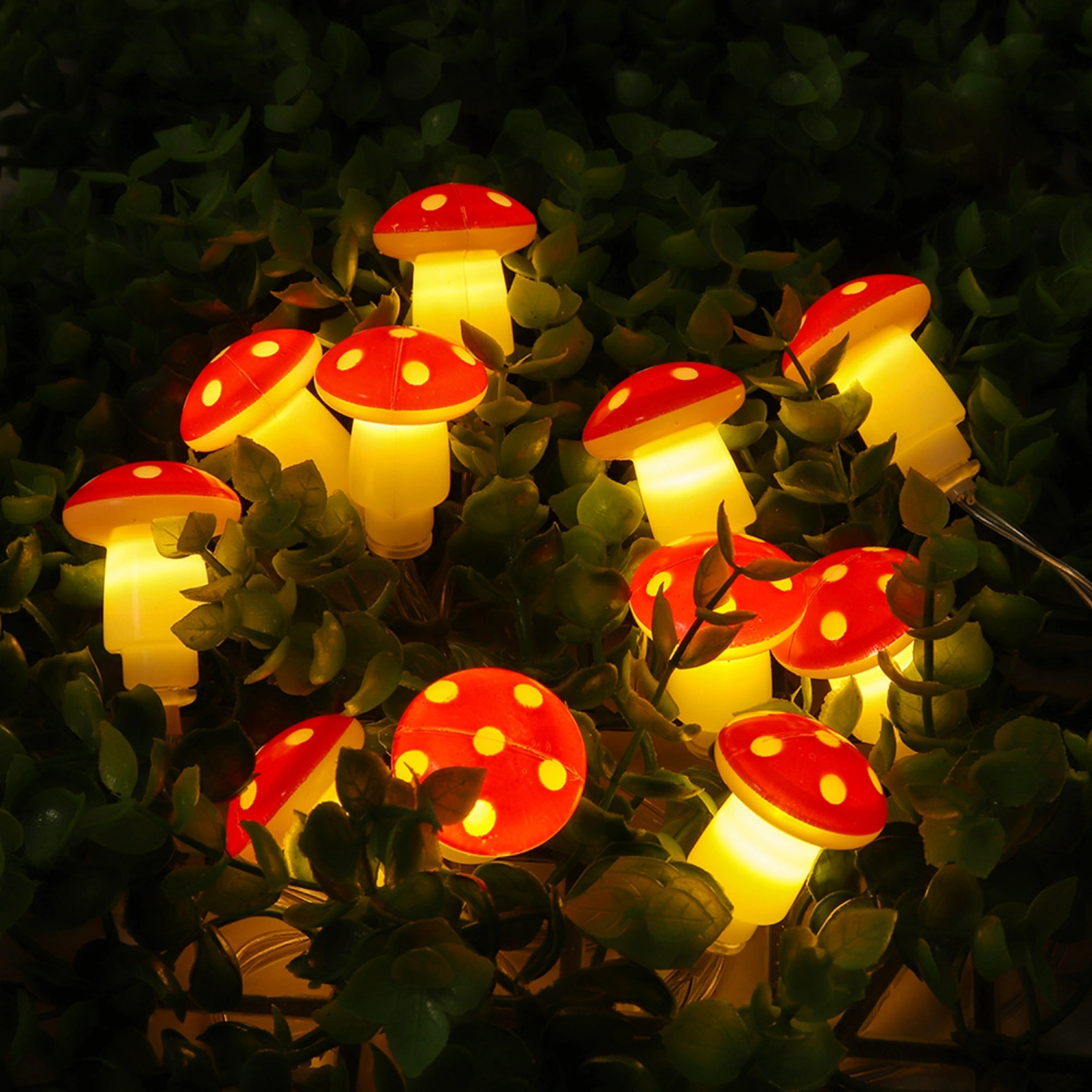 Mushroom Vine String Light Waterproof LED Fairy Lamp Rope Lights 