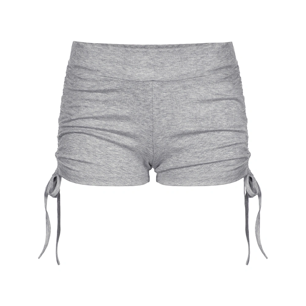 Women Shorts, Elastic Waist Drawstring Solid Summer Casual Shorts