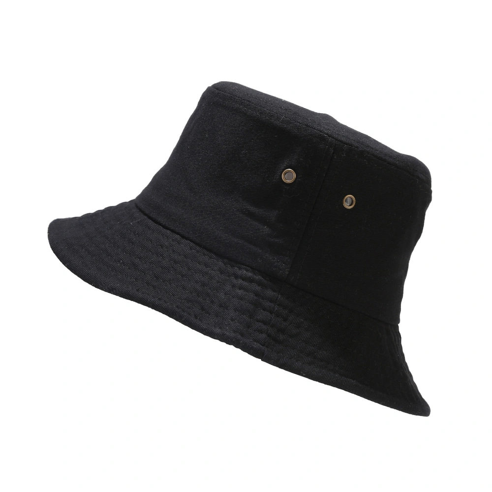 Women Bucket Hat Solid Color Wide Brim Basin Hats Bucket Caps