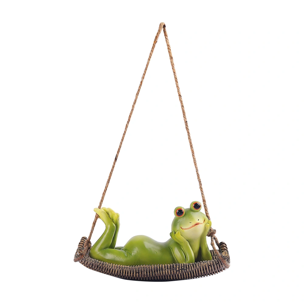 Cute Hanging Hammock Animal Decor Rabbit/Frog Statue Home Garden Decor