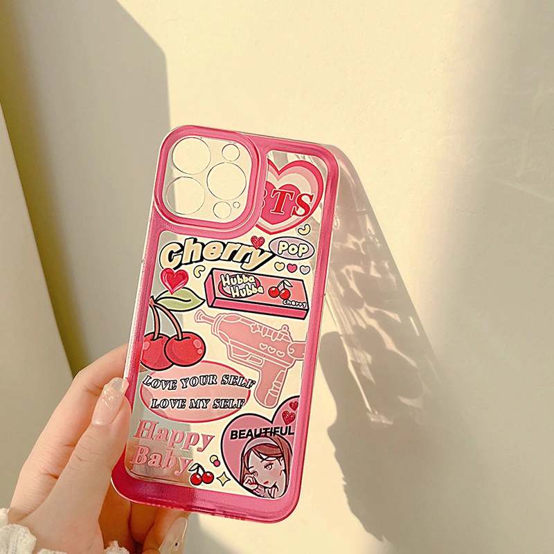 Phone Case Cartoon Print Protective Phone Cover for iPhone 11-15 Series