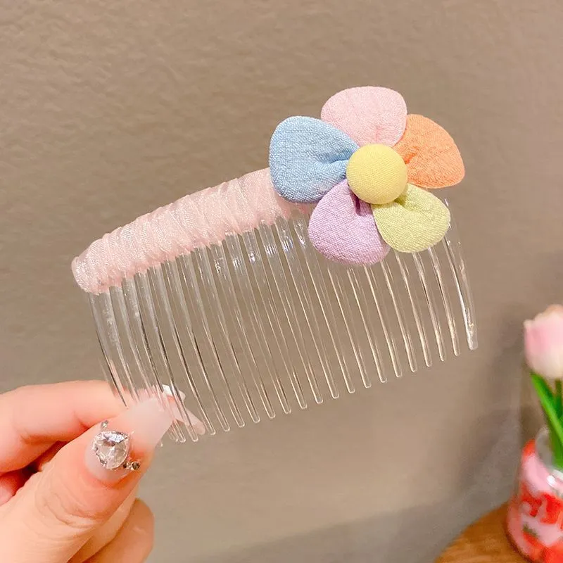 Side Comb Clips Wide Teeth Hair Clips Decorative 3D Flower Hair Combs