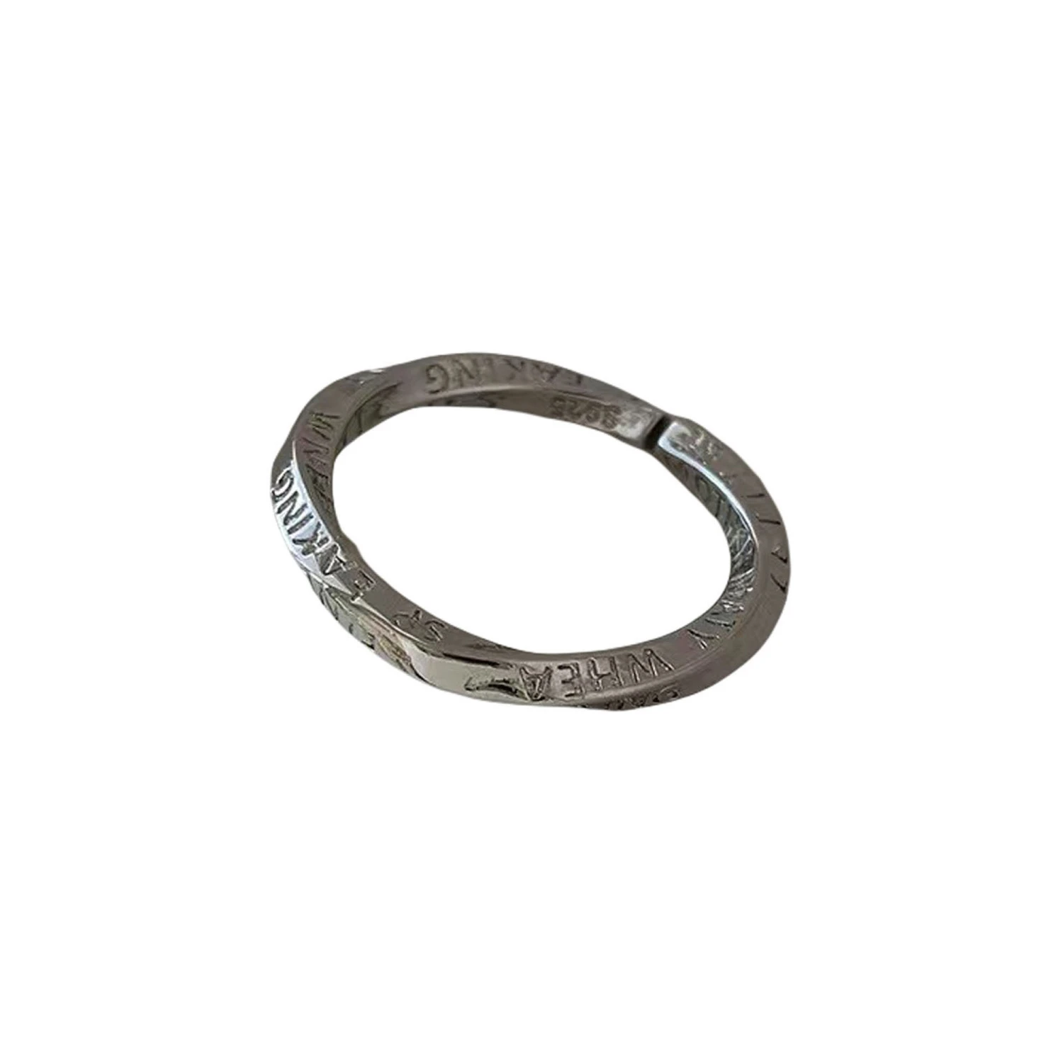 Opening Adjustable Mobius Ring, Stylish Personality Letter Ring