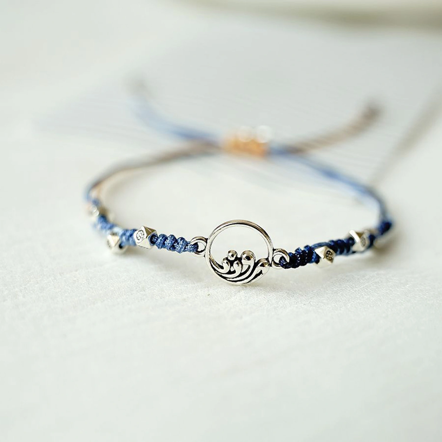 Personalized Couple Bracelets Adjustable Woven Braided Bracelets