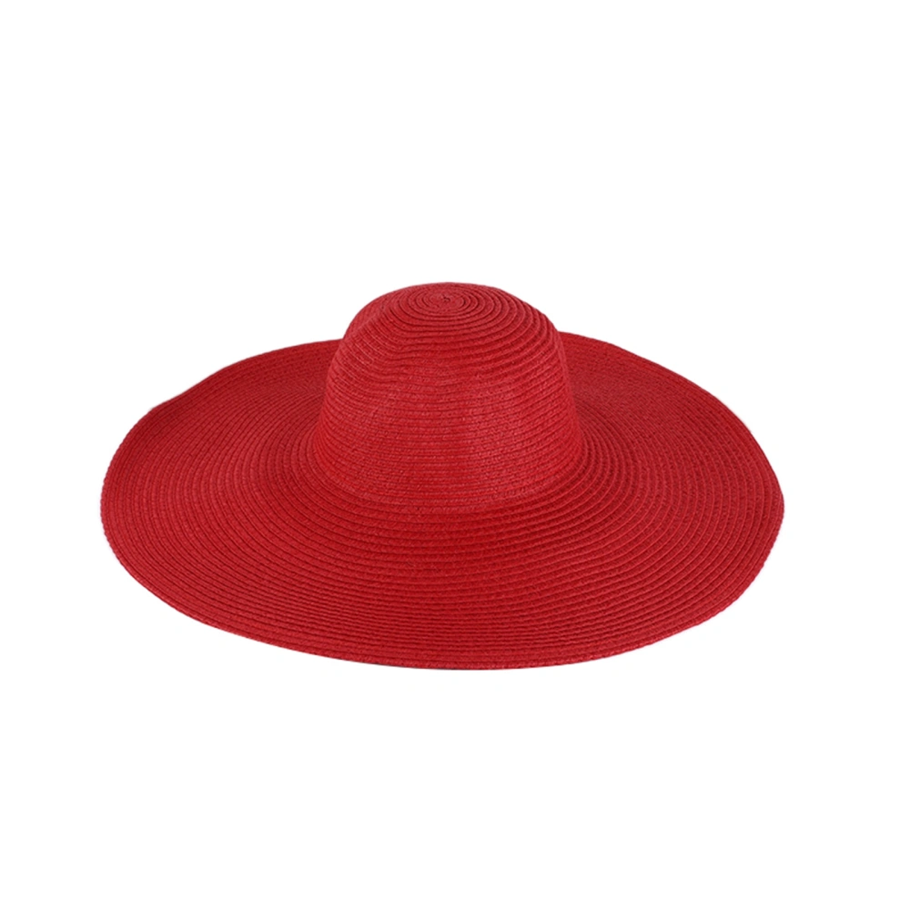 Women Straw Hat, Large Wide Brim Sun Hat Foldable Summer Beach Cap