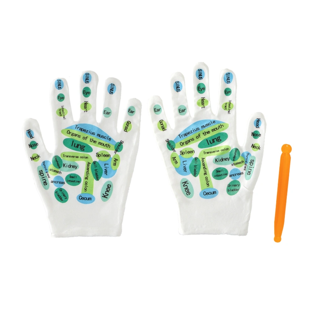 Acupressure Reflexology Gloves Hand Pressure Point Gloves with Tools