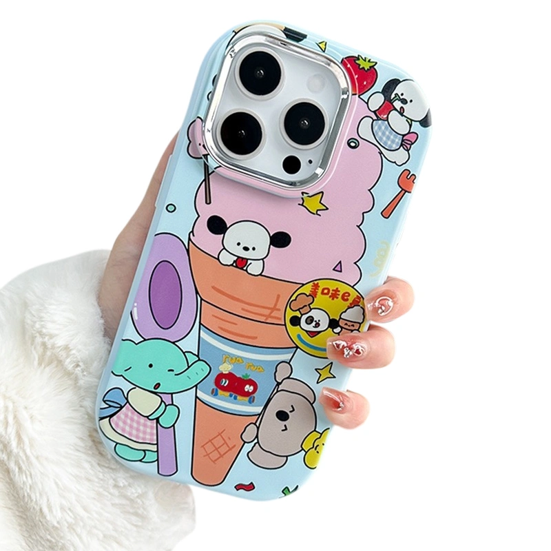 Phone Case Cute Ice Cream Print Phone Cover for iPhone 11-15 Series