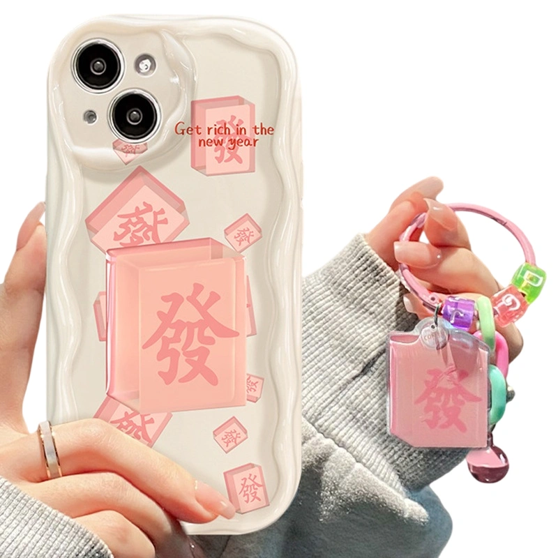 Kawaii Phone Case for iPhone 12 13 14 Pro Mahjong Tile Phone Cover