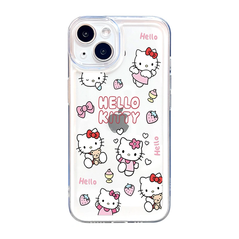 Silicone Mobile Phone Case Cute Cat Print Phone Cover for iPhone