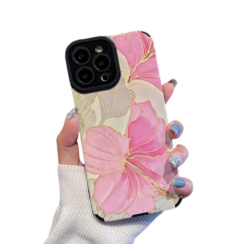 Flower Phone Case for iPhone 11 12 15 Pro Matte Floral Phone Cover