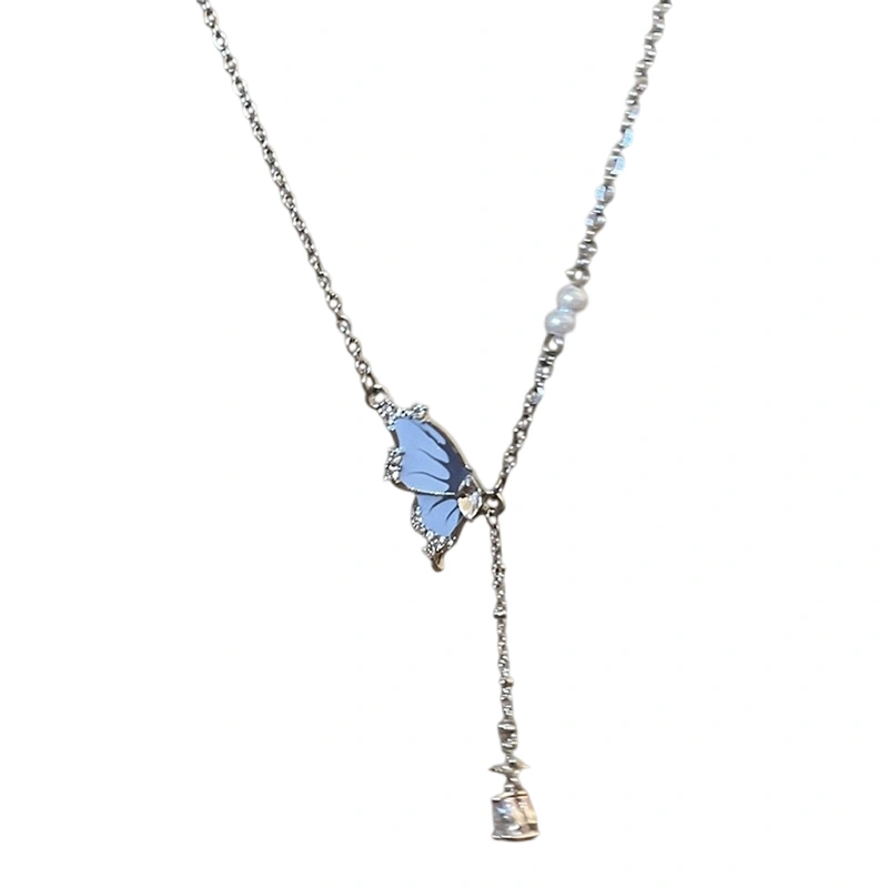 Butterfly Necklace Bohemian Minimalist Zirconia Pendant Necklace