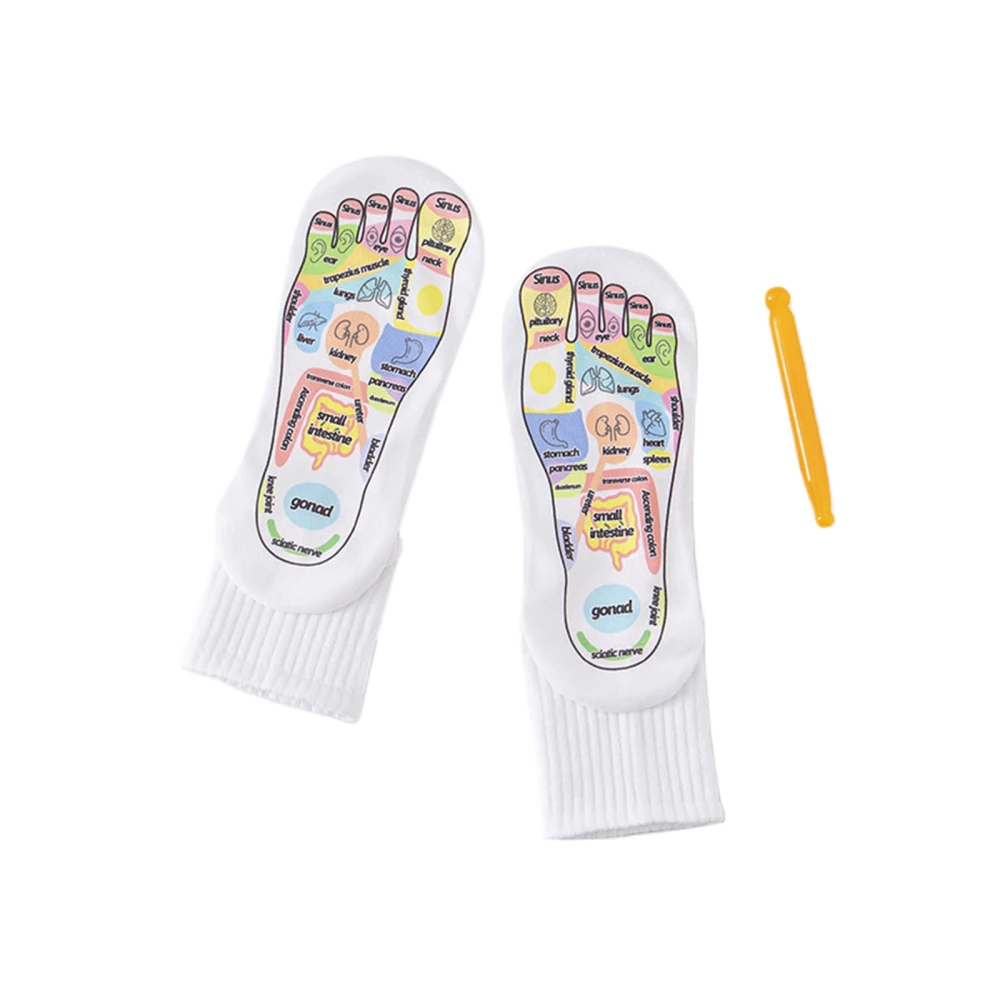 Reflexology Socks Soft Foot Pain Relief Socks with Acupressure Pen