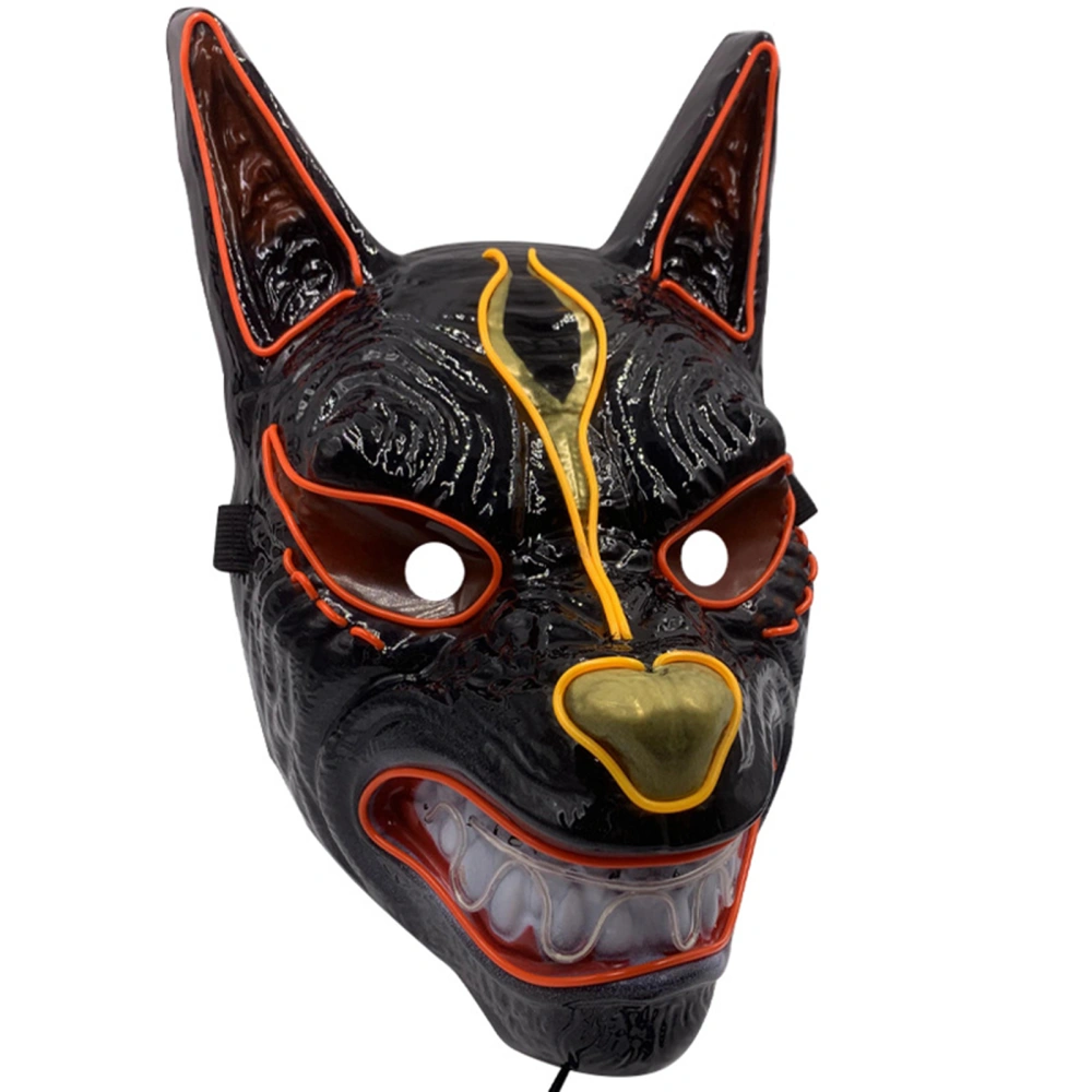 Adults LED Wolf Face Coverings Halloween Light up Werewolf Facewear