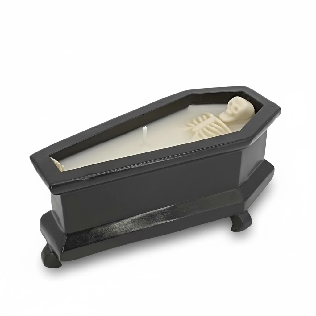 Halloween Candles Spooky Coffin Skeleton Candles Table Decorations