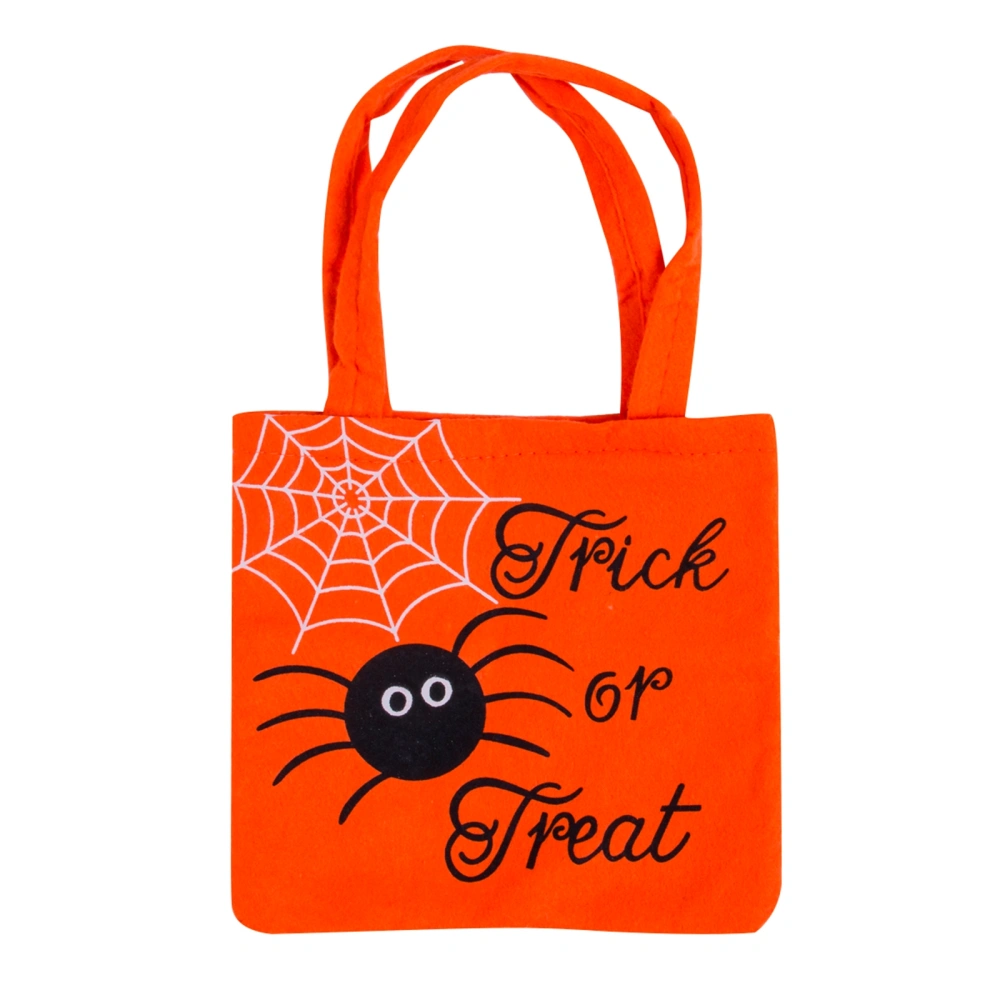 Halloween Gift Bags, Pumpkin Spider Print Treat Bags Tote Bag