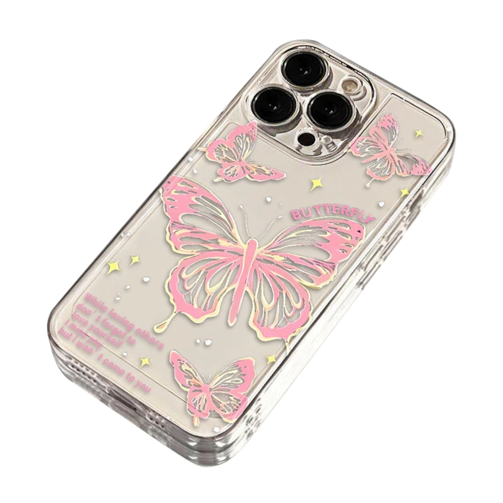 Clear Phone Case, Butterfly Print Protective Cell Phone Cover