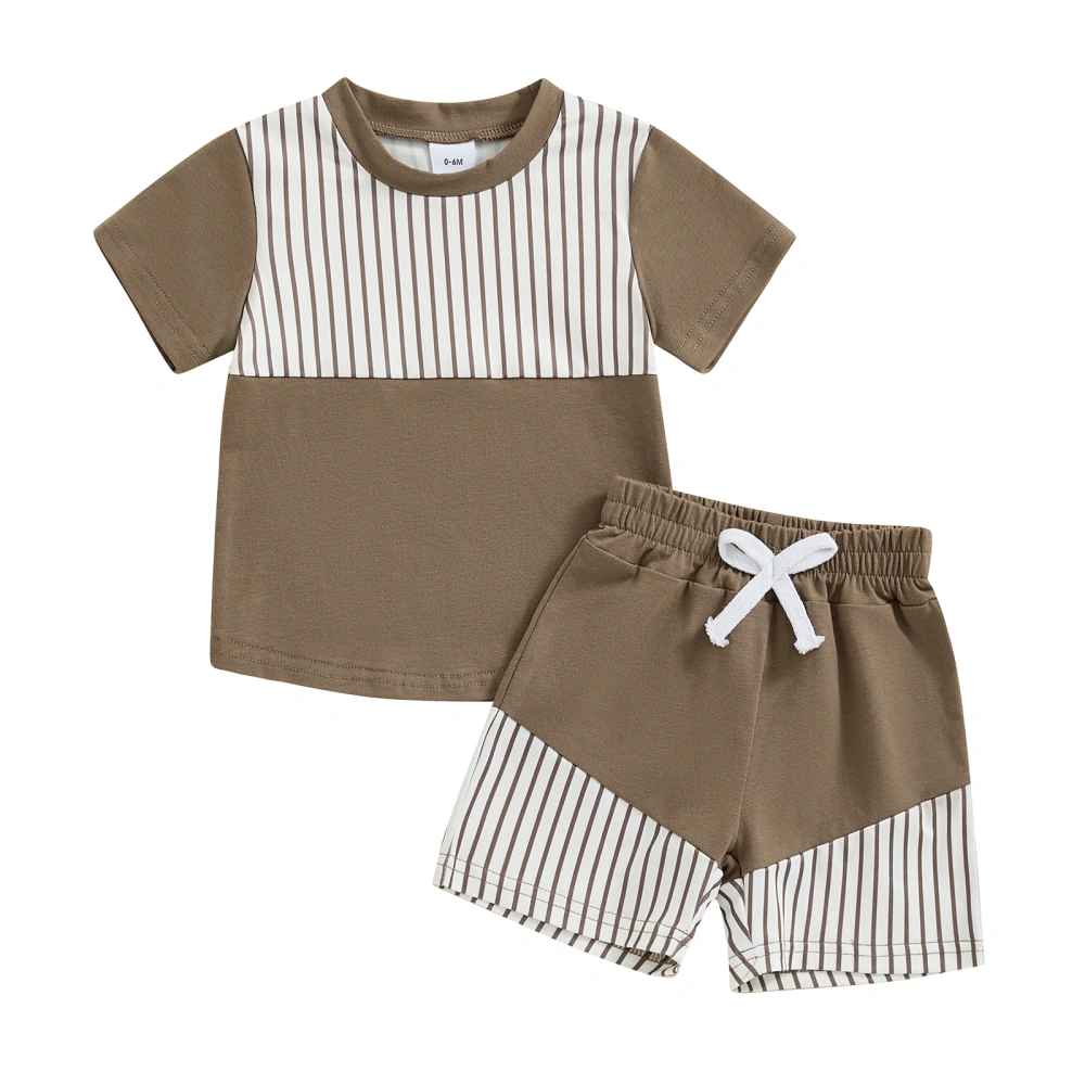 Baby Boy Summer Outfits Short Sleeve Striped T-Shirt + Short Pants