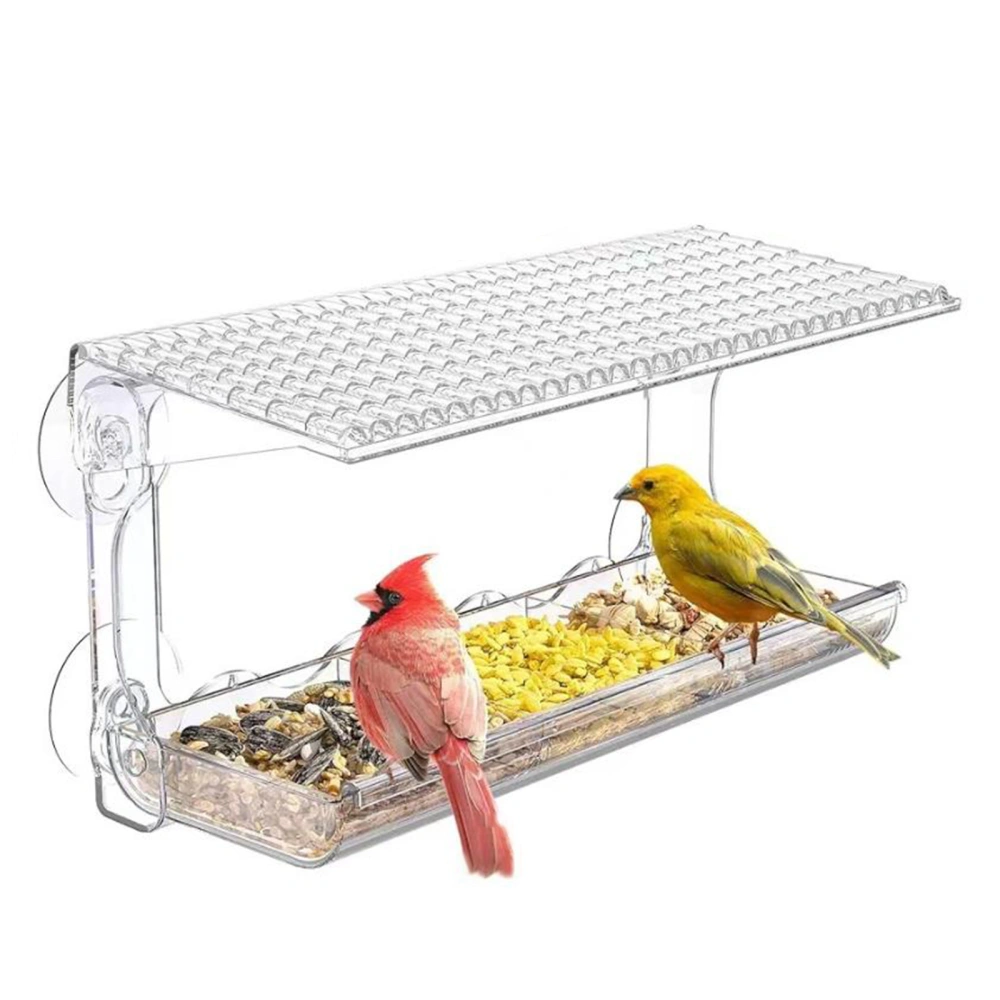 Window Bird Feeder with Suction Cups Clear Bird Feeders for Viewing 