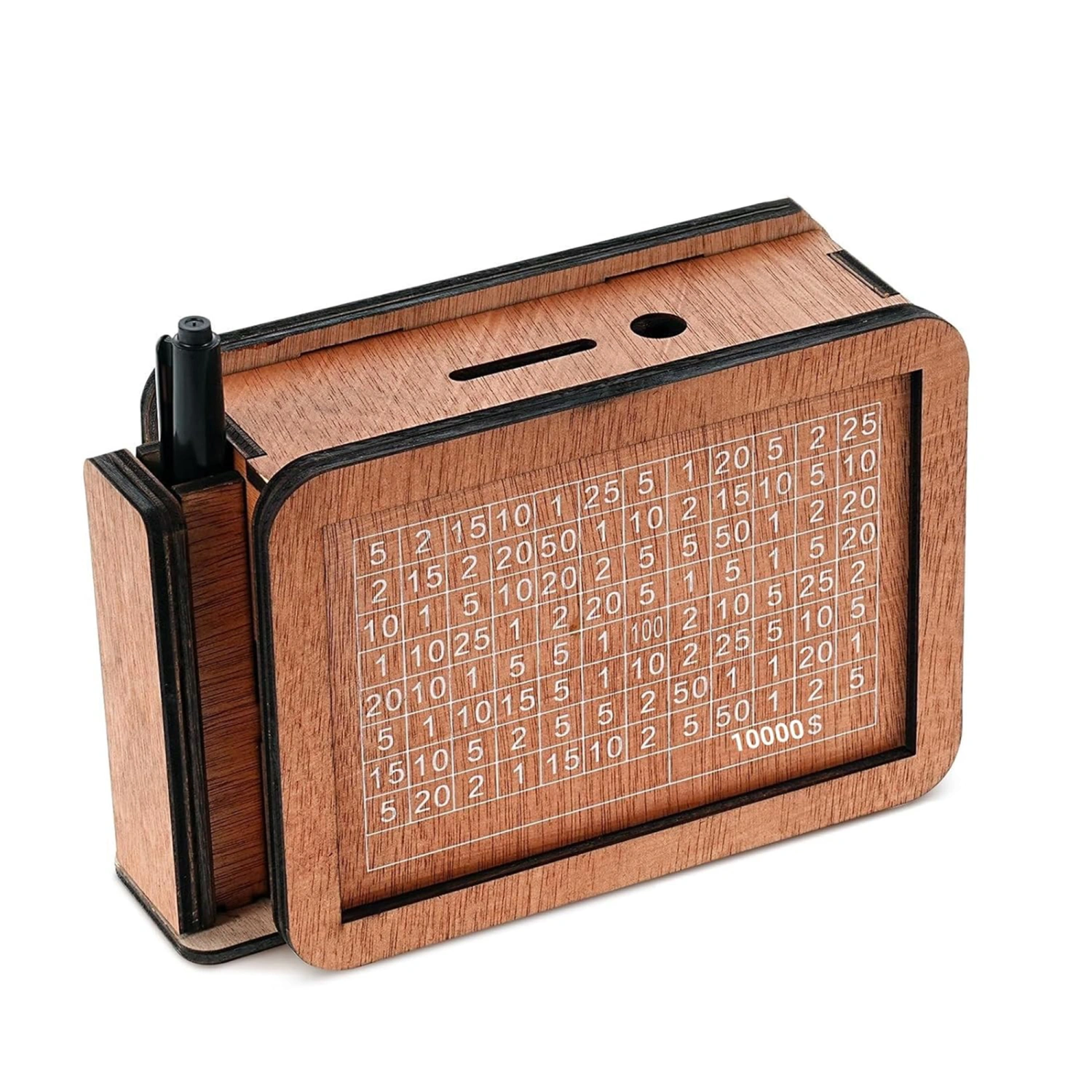 Cash Vault Wooden Savings Box, Vintage Money Box for Cash Coins Gift