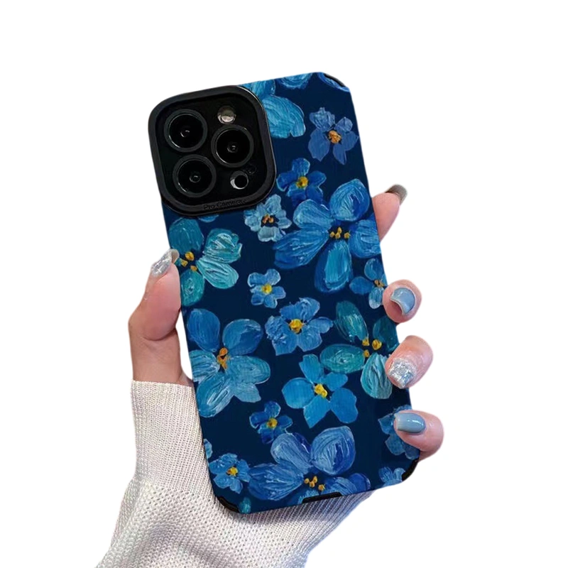 Flower Phone Case for iPhone Silicone Protective Cell Phone Cover