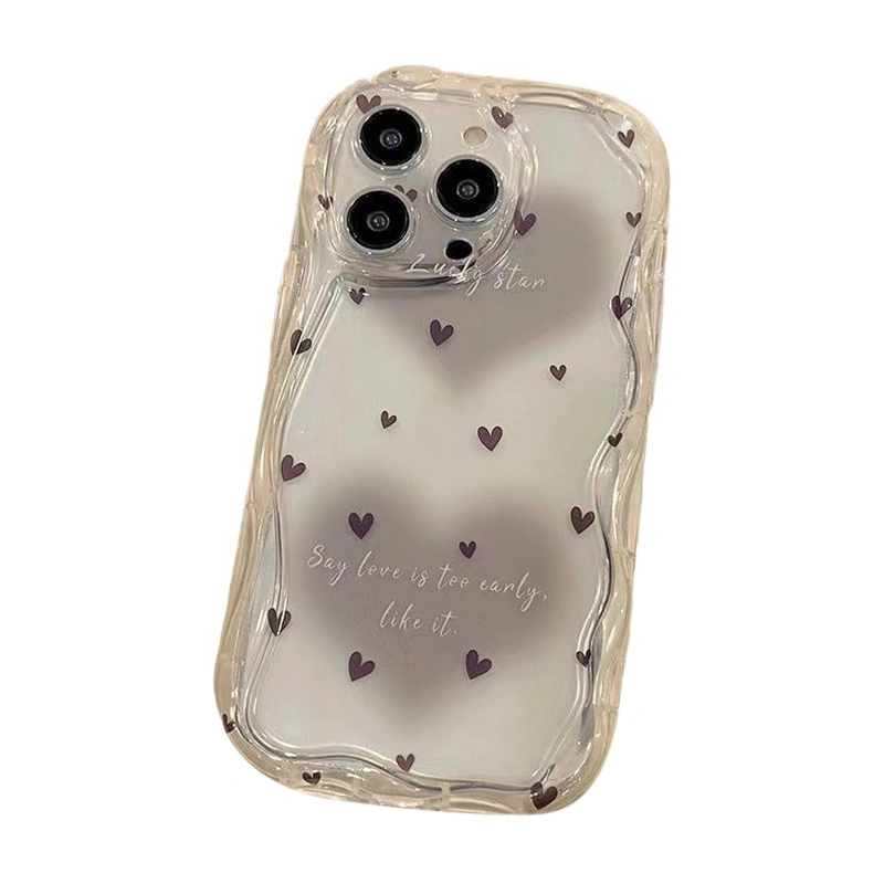 Silicone Heart Pattern Cell Phone Phone Cover for iPhone11/12/13/14/15