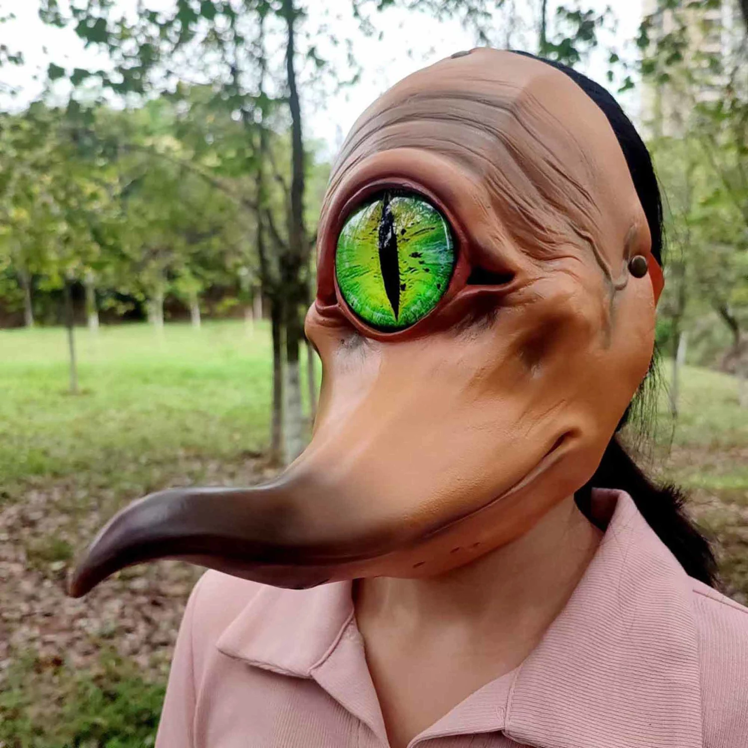 Funny One Eyed Monster Facewear Long-Billed Monster Bird Facewear