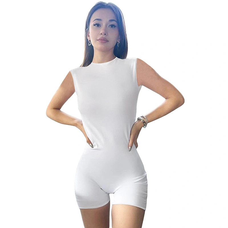 Women Jumpsuit, Backless Sleeveless Solid Slim Summer Bodysuit