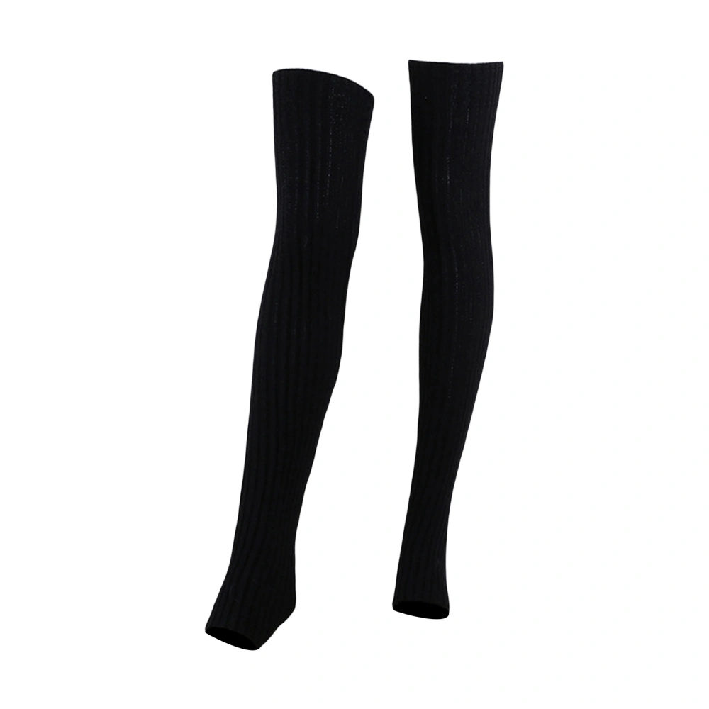 Women's Ribbed Knit Leg Warmers Thigh High Socks  for 80s Party