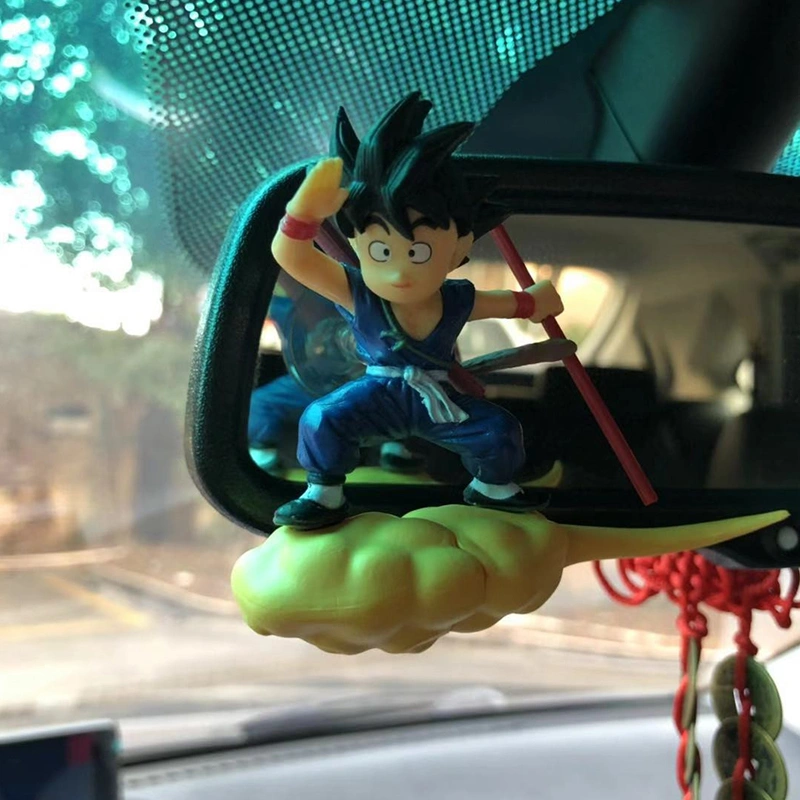Cartoon Figure Decor Mini Cartoon Car Decoration with Suction Cup Toy