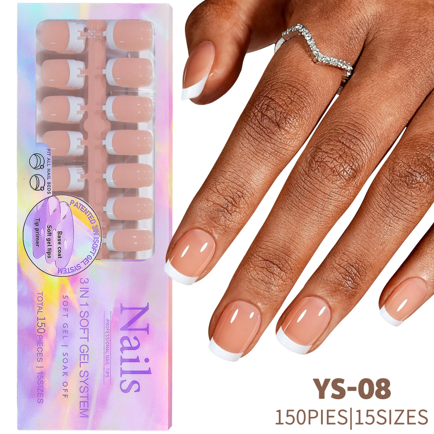 150PCS Press on Nails Full Cover Glue on Nails for Women DIY Manicure