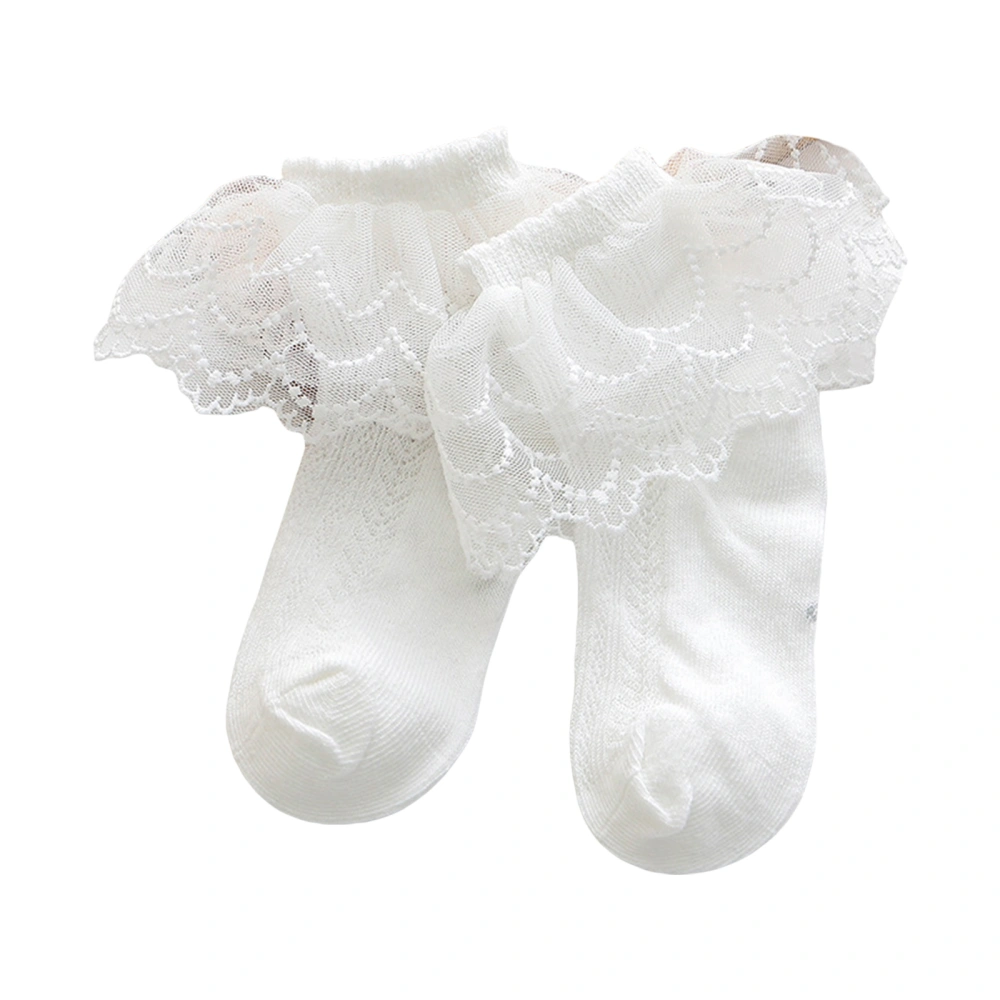 Baby Girls Ruffle Socks Cute Ankle Dress Socks Breathable Walking Sock