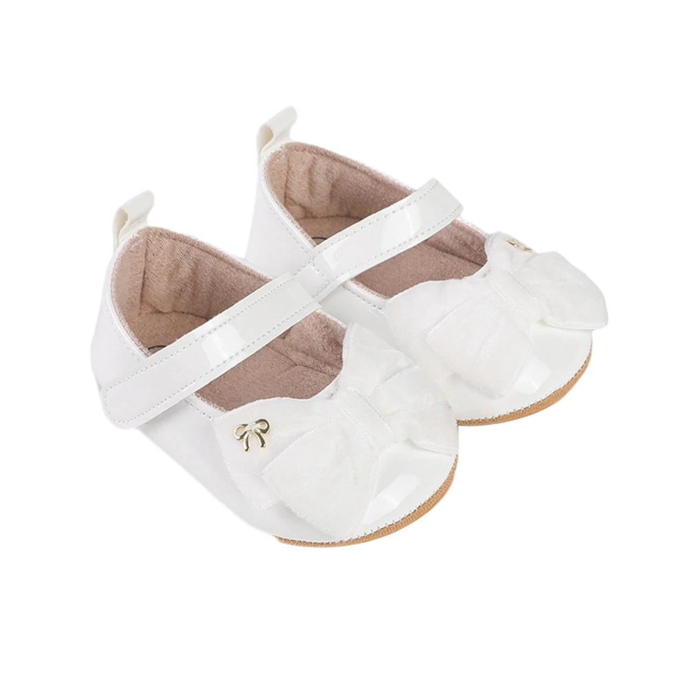 Baby Girls Princess Shoes, Soft PU Leather Bow Non-slip Toddler Shoes