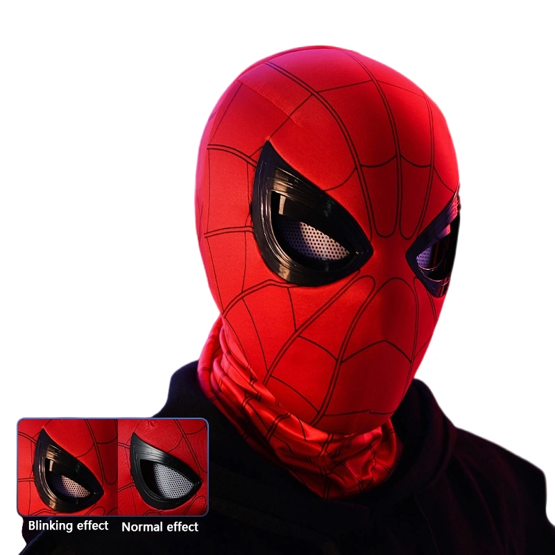Spiderman Headwear Flexible Movable Eyes Halloween Facewear Party Prop