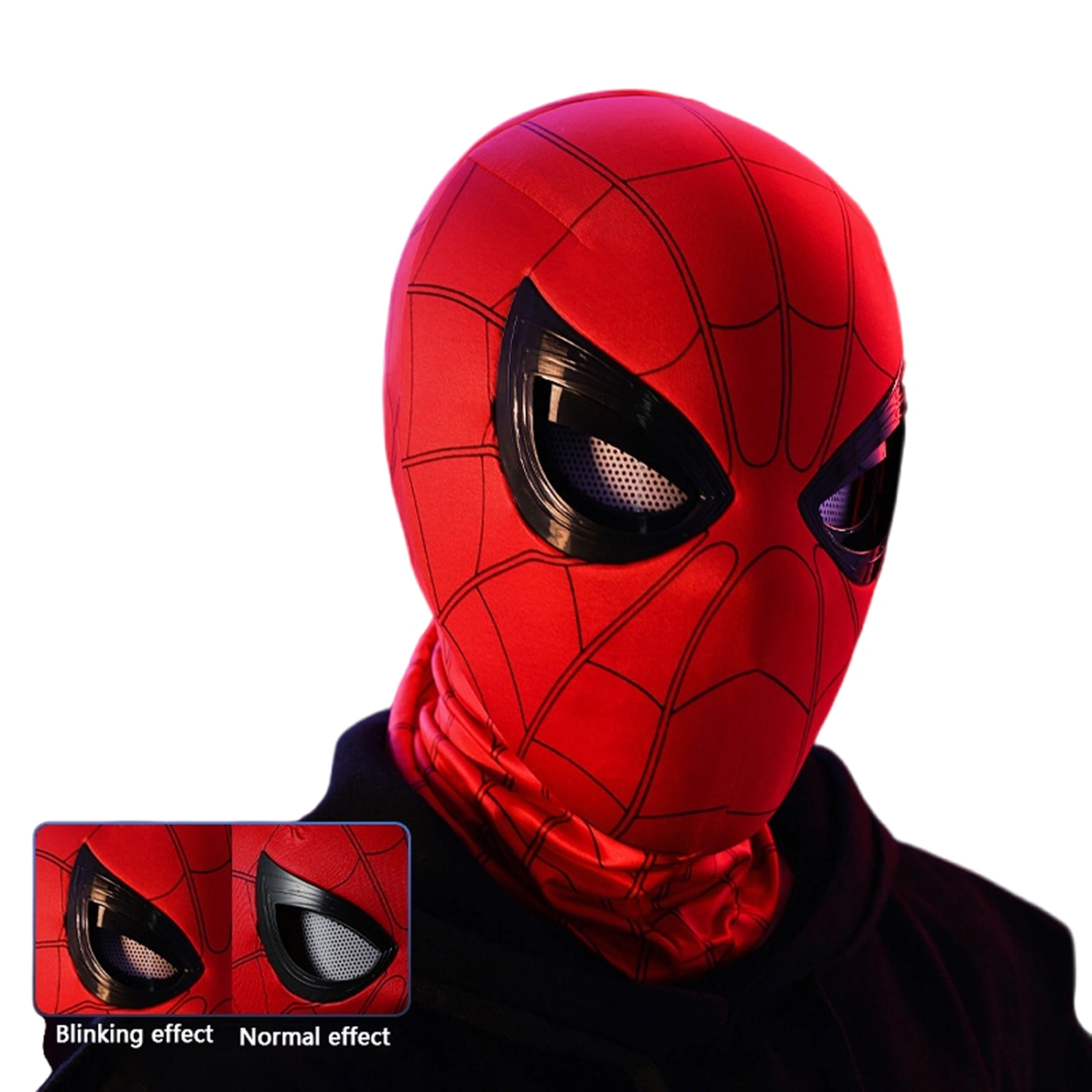 Spiderman Headwear Flexible Movable Eyes Halloween Facewear Party Prop