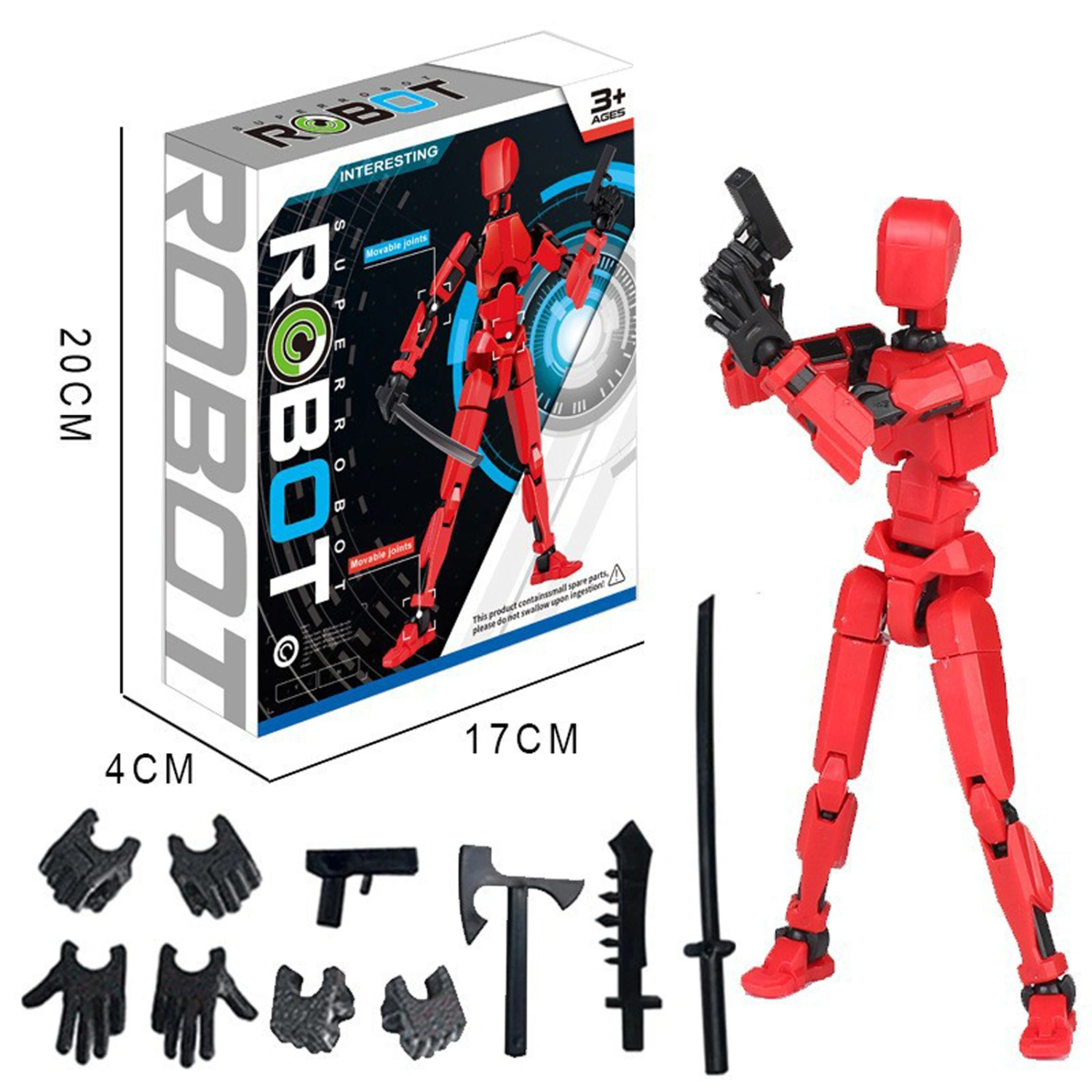3D Printed Robot Toys Multi-Articular Movable Figure Decoration