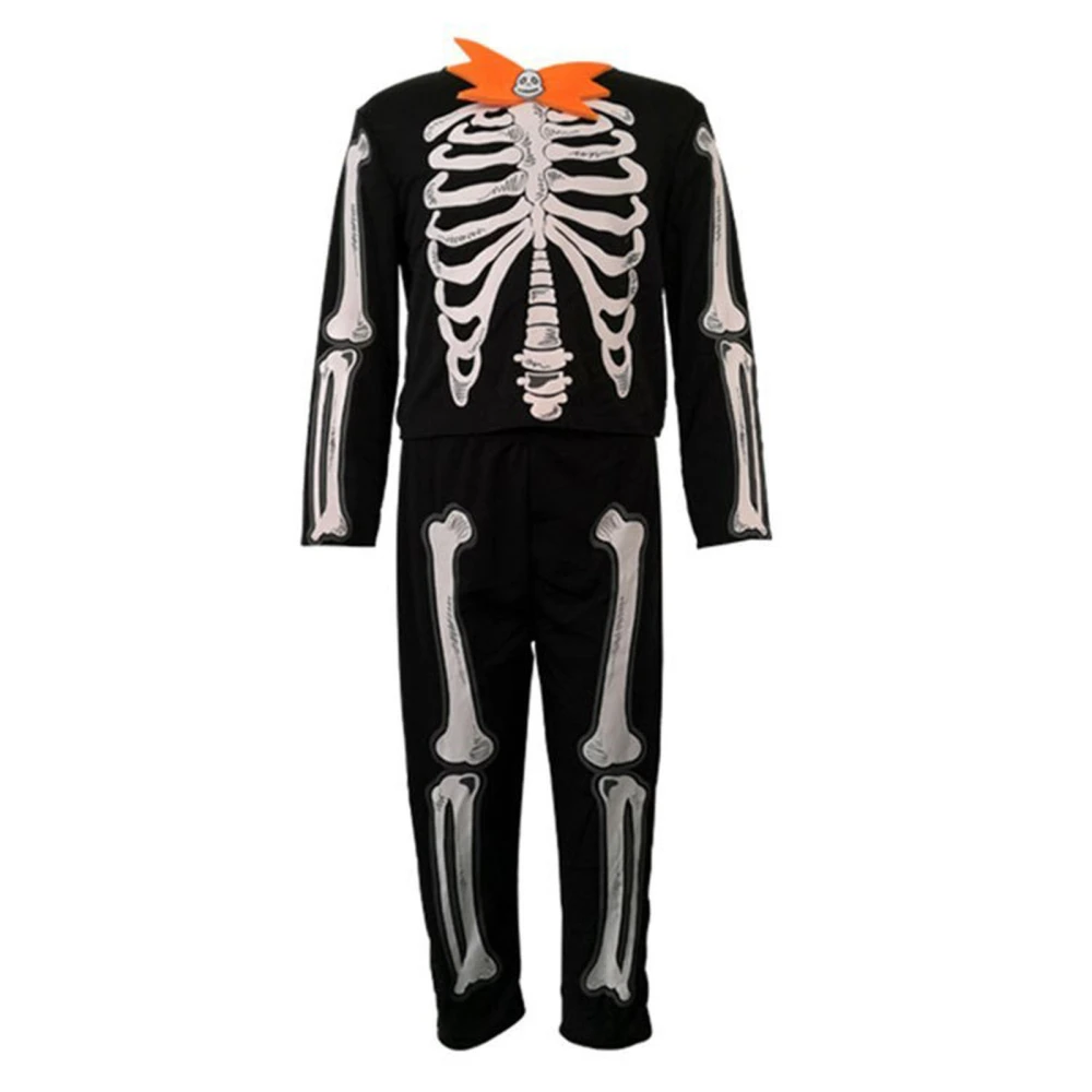 Skull Costumes for Boys Long Sleeve Round Neck Tops Pants Outfits